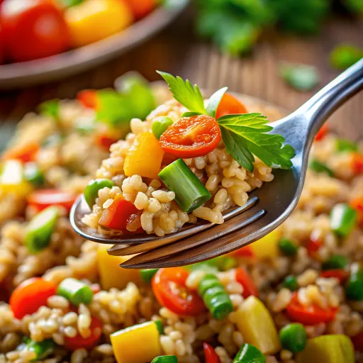 साबुत अनाज और सब्जियों का मसाला पुलाव